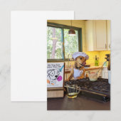 Chef-kok boek Grappige Hond Fotokaart Bedankkaart (Voorkant / Achterkant)