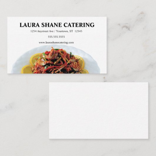 Chef-kok Catering Food Service Restaurant Bistro Visitekaartje (Voorkant / Achterkant)