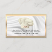 chef-kok | Culinair Pet Metallic Business Visitekaartje (Achterkant)