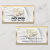 chef-kok | Culinair Pet Metallic Business Visitekaartje (Voorkant / Achterkant)