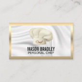 chef-kok | Culinair Pet Metallic Business Visitekaartje (Voorkant)