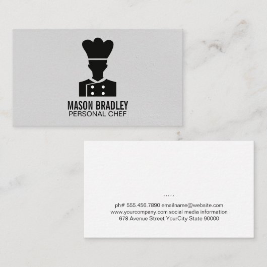 chef-kok | Culinaire kunsten Visitekaartje (Voorkant / Achterkant)