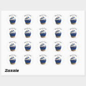 chef-kok Cupcake Ronde Sticker (Vel)