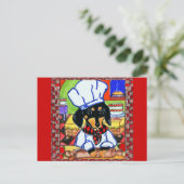 Chef-kok Doxie Briefkaart (Staand voorkant)