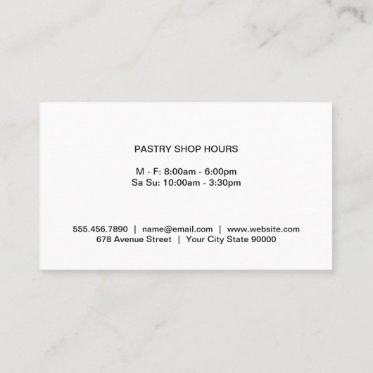 Chef-kok en Whisk Logo Visitekaartje (Achterkant)