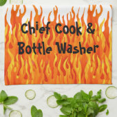 Chef-kok & Flessenwasser Theedoek (Gevouwen)