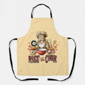 Chef-kok Gnome Leopard Print Kiss The Cook Schort (Voorkant)