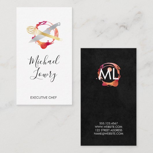 Chef-kok Heden Visitekaartje (Voorkant / Achterkant)