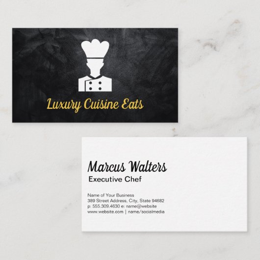 Chef-kok in kokende kleding Logo Visitekaartje (Voorkant / Achterkant)