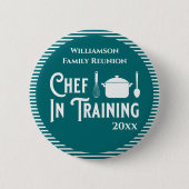 Chef-kok in opleiding Gezinshereniging Ronde Button 5,7 Cm (Voorkant)