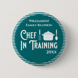 Chef-kok in opleiding Gezinshereniging Ronde Button 5,7 Cm