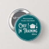 Chef-kok in opleiding Gezinshereniging Ronde Button 5,7 Cm (Voorkant /achterkant)