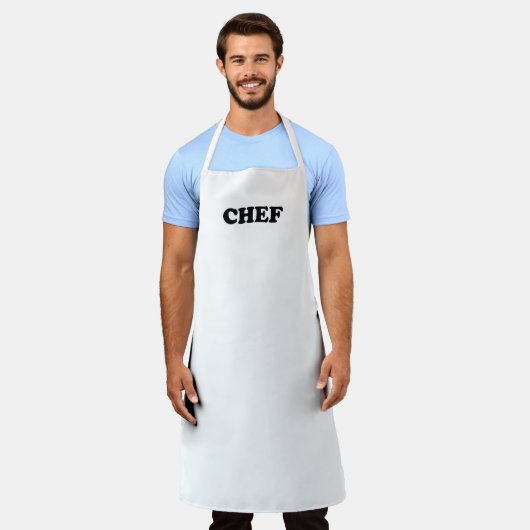 "Chef" kok, keuken zwart wit Schort (Gedragen)