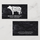 chef-kok | Lei Grijs | rundvleesdiagram Visitekaartje (Voorkant / Achterkant)