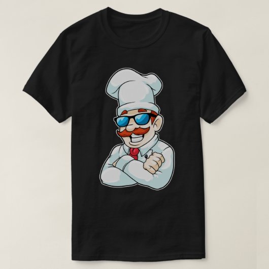 Chef-kok met chef-koks pet grappige zonnebril t-shirt (Design voorkant)