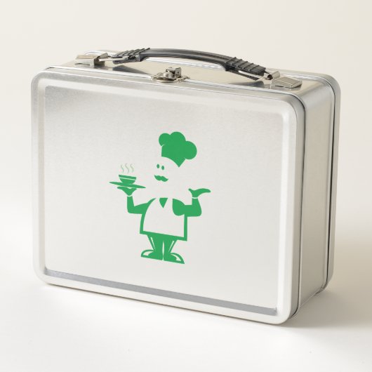 Chef-kok met een kom soep (Voorkant)