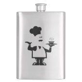 Chef-kok met een kom soep flacon (Voorkant)