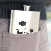 Chef-kok met een kom soep flacon (Voorbeeld)