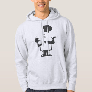 Chef-kok met een kom soep hoodie