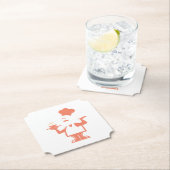 Chef-kok met een kom soep kartonnen onderzetters (Insitu)