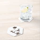 Chef-kok met een kom soep kartonnen onderzetters (Insitu)