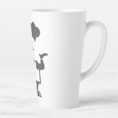 Chef-kok met een kom soep latte mok (Rechts)