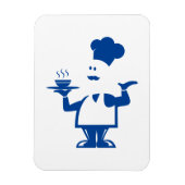 Chef-kok met een kom soep magneet (Verticaal)