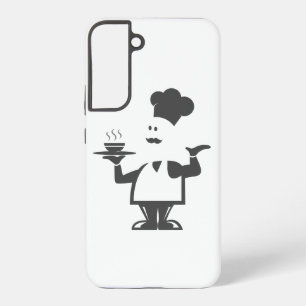 Chef-kok met een kom soep samsung galaxy hoesje