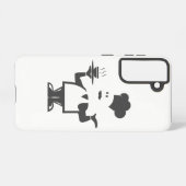 Chef-kok met een kom soep samsung galaxy hoesje (Achterkant horizontaal)