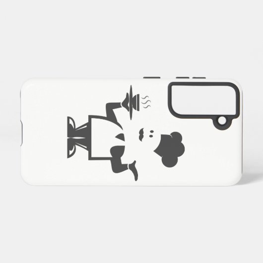 Chef-kok met een kom soep samsung galaxy hoesje (Achterkant horizontaal)