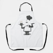 Chef-kok met een kom soep schort (Voorkant)