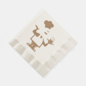 Chef-kok met een kom soep servet (Hoek)