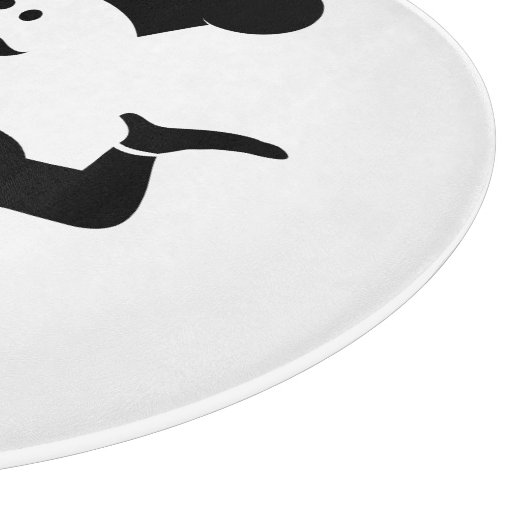 Chef-kok met een kom soep snijplank (Hoek)