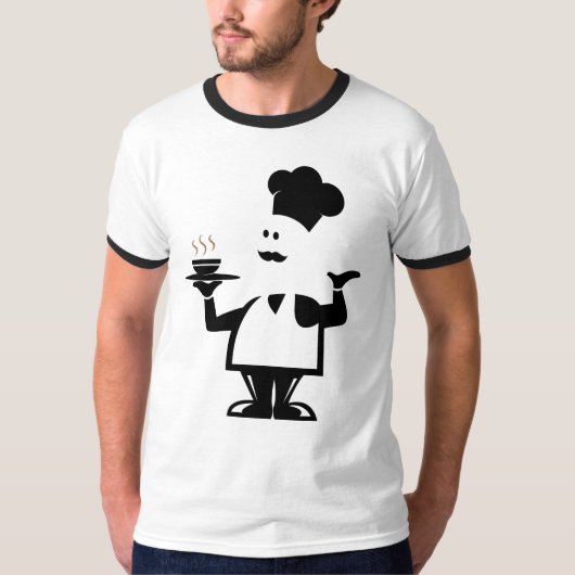 Chef-kok met een kom soep t-shirt (Voorkant)