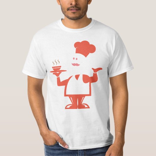 Chef-kok met een kom soep t-shirt (Voorkant)