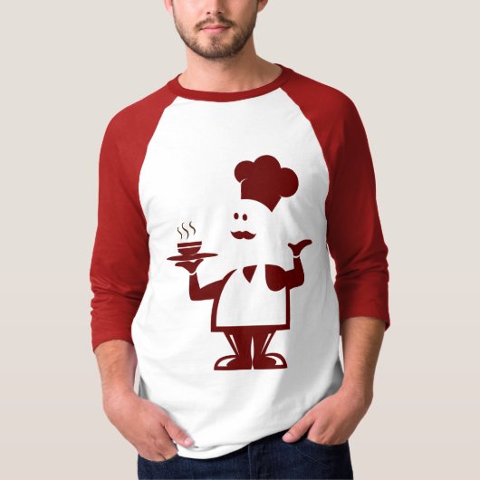 Chef-kok met een kom soep t-shirt (Voorkant)