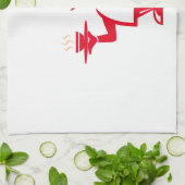 Chef-kok met een kom soep theedoek (Gevouwen)