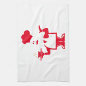 Chef-kok met een kom soep theedoek (Verticaal)