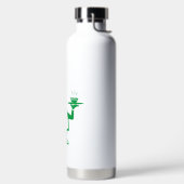 Chef-kok met een kom soep waterfles (Links)