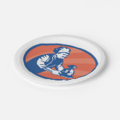 Chef-kok met geldzak Restaurant Finance Papieren Bordje (Gekanteld)