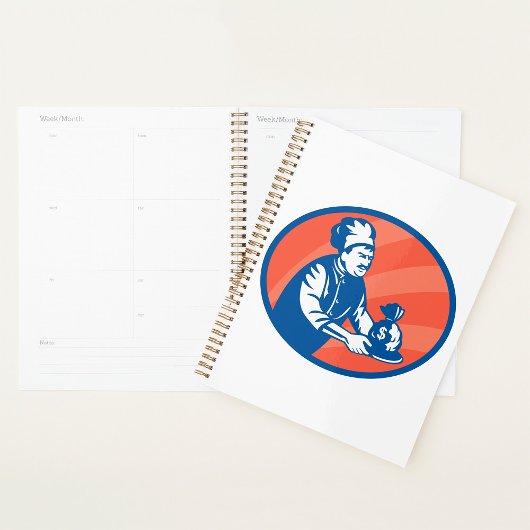 Chef-kok met geldzak Restaurant Finance Planner