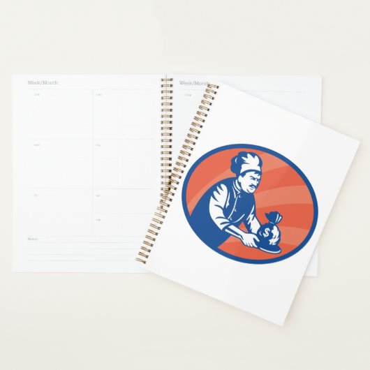 Chef-kok met geldzak Restaurant Finance Planner (Display)