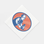 Chef-kok met geldzak Restaurant Finance Servet (Hoek)