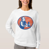 Chef-kok met geldzak Restaurant Finance T-shirt (Voorkant)