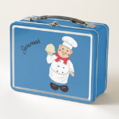 Chef-kok met roosterschaal Metal Lunchbox (Voorkant)
