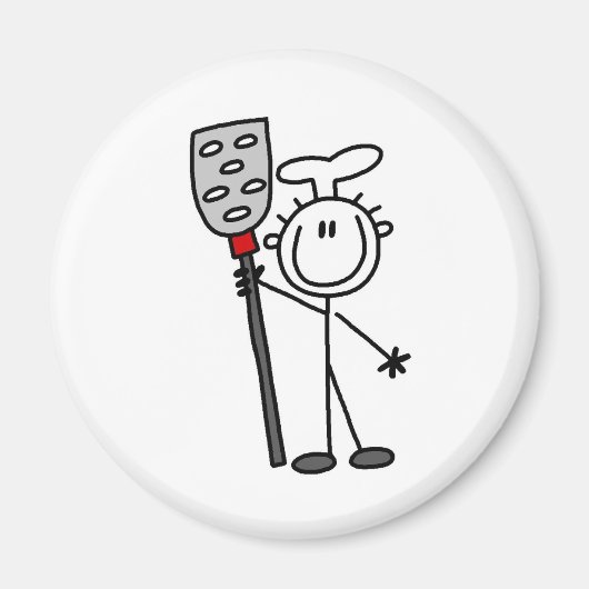 Chef-kok met Spatel Magneet (Voorkant)