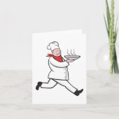 Chef-kok met voedselbriefkaarten kaart (Voorkant)