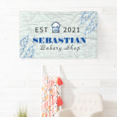 Chef-kok Naam Bakkerij Shop logo Spandoek (Insitu)