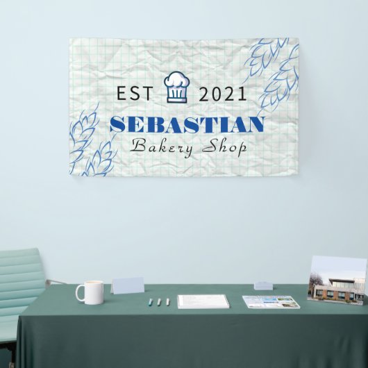 Chef-kok Naam Bakkerij Shop logo Spandoek (Beurs)