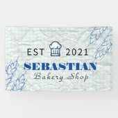 Chef-kok Naam Bakkerij Shop logo Spandoek (Horizontaal)